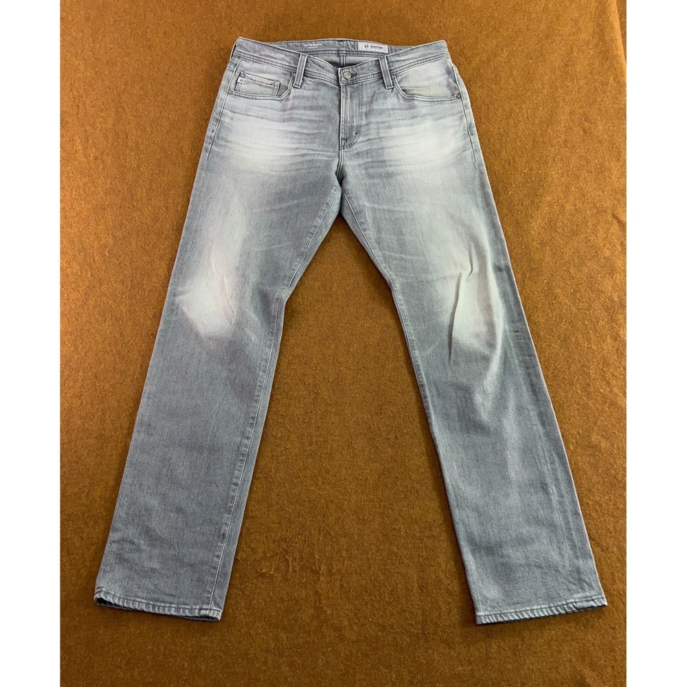 AG Mens 34 Grey The Graduate Tailored Leg Denim Jeans